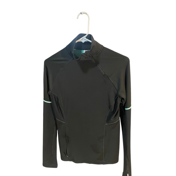 Champion Tops - Champion Women's Extra Small Black Pullover Long Sleeve With Diagonal Zipper